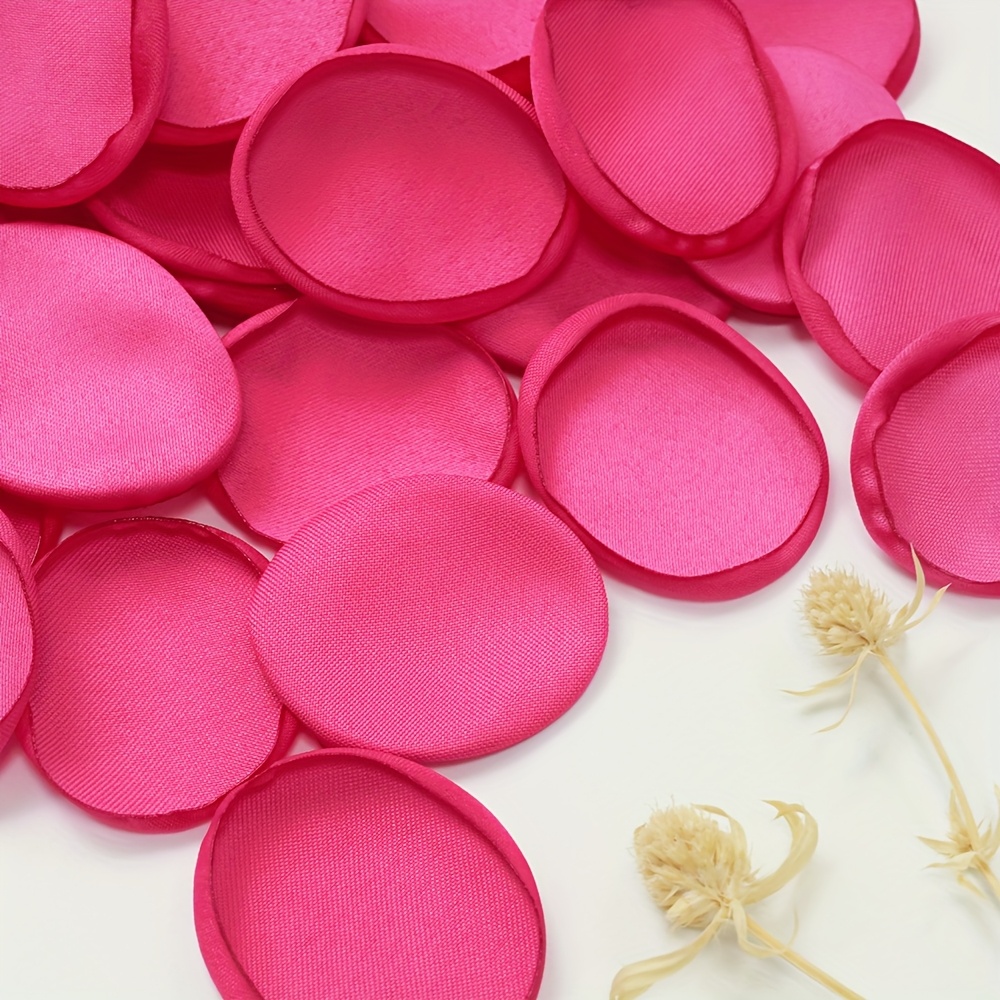 TEMU 100 pièces de décorations de pétales de fleurs festonnées fuchsia pour la Saint-Valentin, mariage, décoration de lit