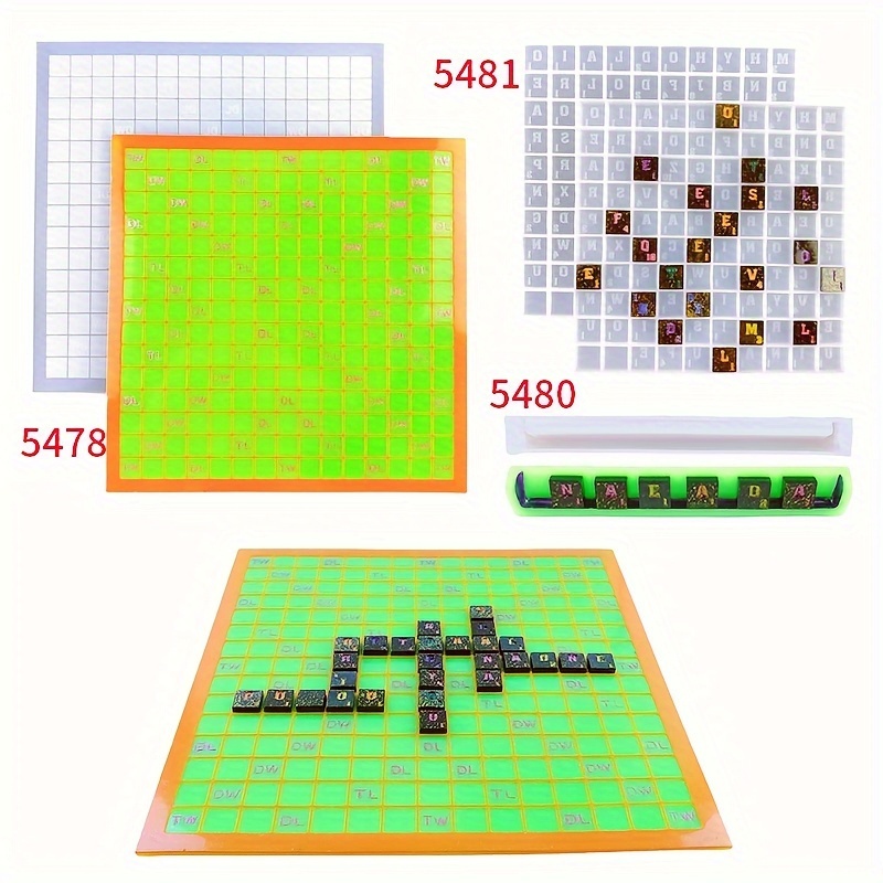 

Moule en Silicone pour Jeu d'Orthographe de l'Alphabet - Carrées et Mixtes pour Puzzle de Anglais, Apprentissage Compétitif de Bureau