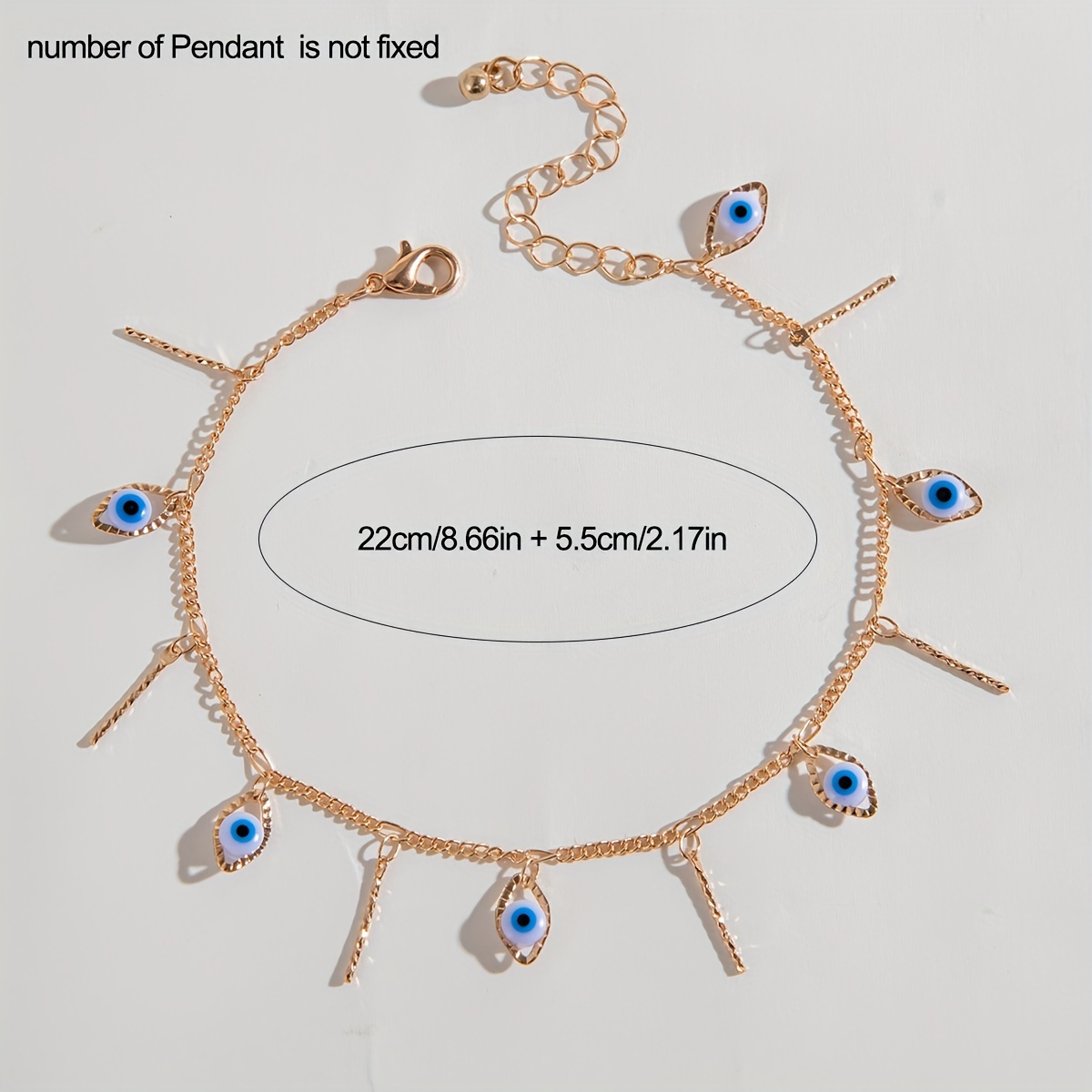 Devil's Eye Tassel Pendant Chain Anklet Versatile Foot Decoration