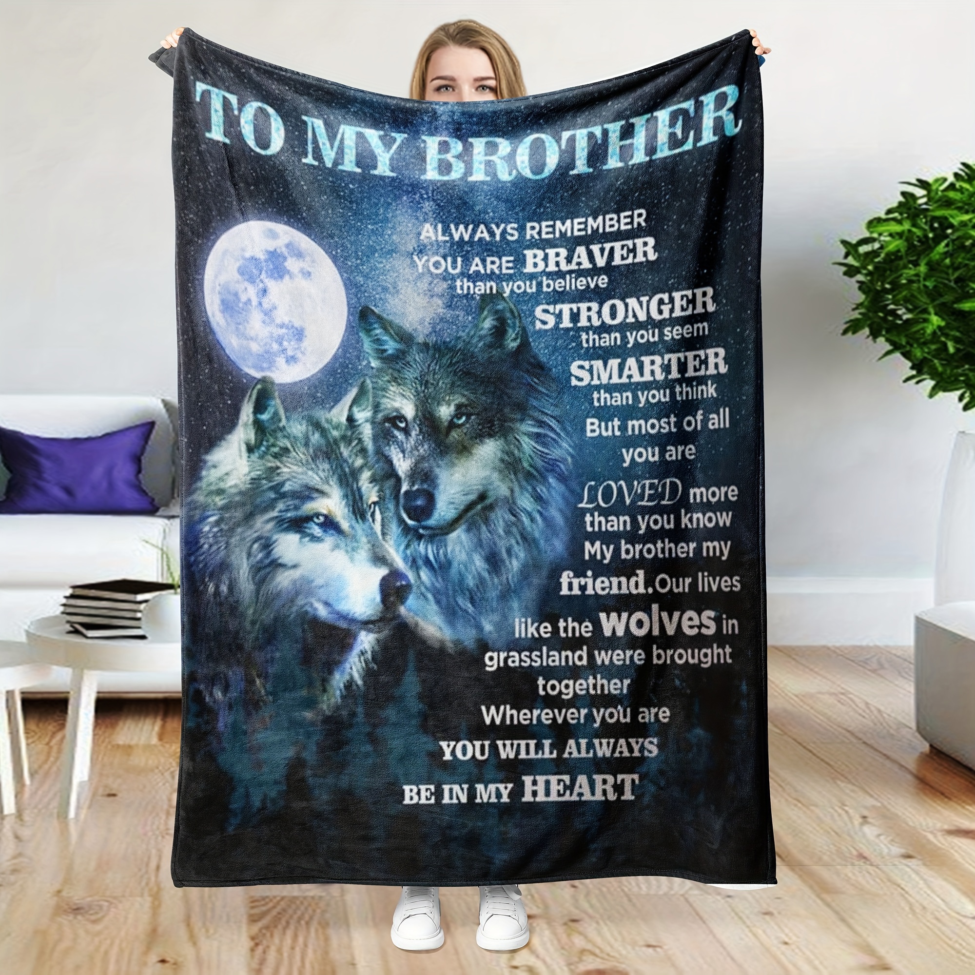 

Brother Gifts From Sister, Birthday Gift For Brother From Sister, Big Brother Gift, Gift For Brother From Sister, Birthday Gifts For Brother From Sister, Brother Blanket 60"x80