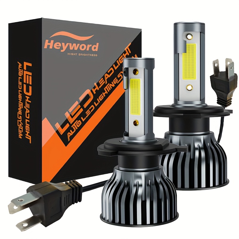 heyword 2pcs h7 h4 h11 led auto lamps h1 h8 h9 9005 hb3 9006 hb4 bulb led 9004 9007 h13 9012 hir2 car light mini size auto led lamp   cob chips without battery