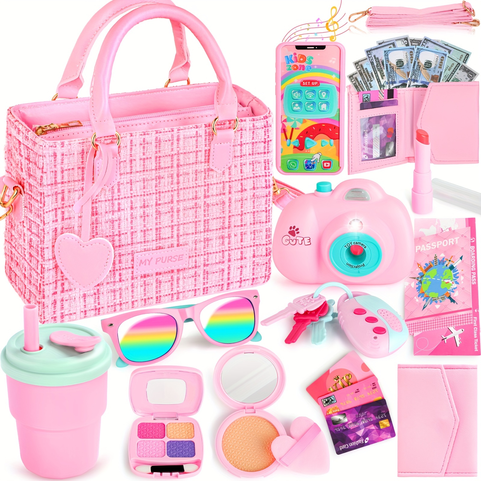 Tonies Box Set Sac à Main Princesse Play Circle - Maquillage Jouet, Accessoires Mode, Pour Filles 3+ Sac A Main Fille