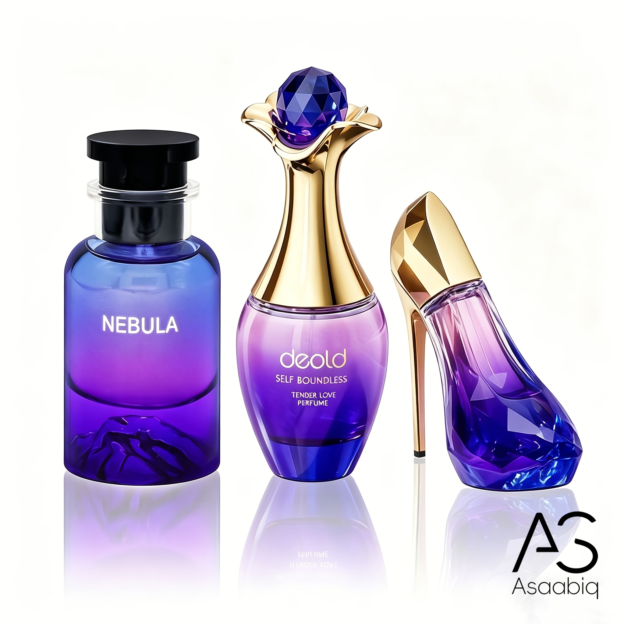 Image of 3pcs Set Dream Amethyst Women's Perfume | Green Citrus / Floral Notes, High-end Artistic Fragrance Collection, Long-lasting Scent, Ideal Gift For New Year / Valentine's Day / Christmas