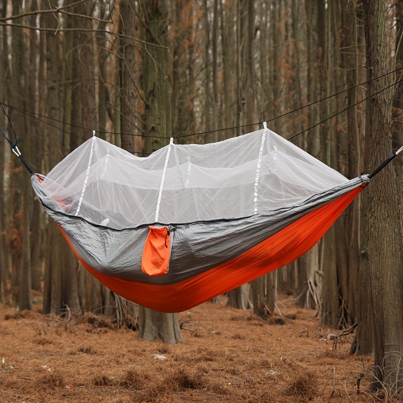 Anti-Rollover-Doppel-Hngematte mit Moskitonetz fr Camping im Freien und  zu Hause Weihnachtsgeschenk