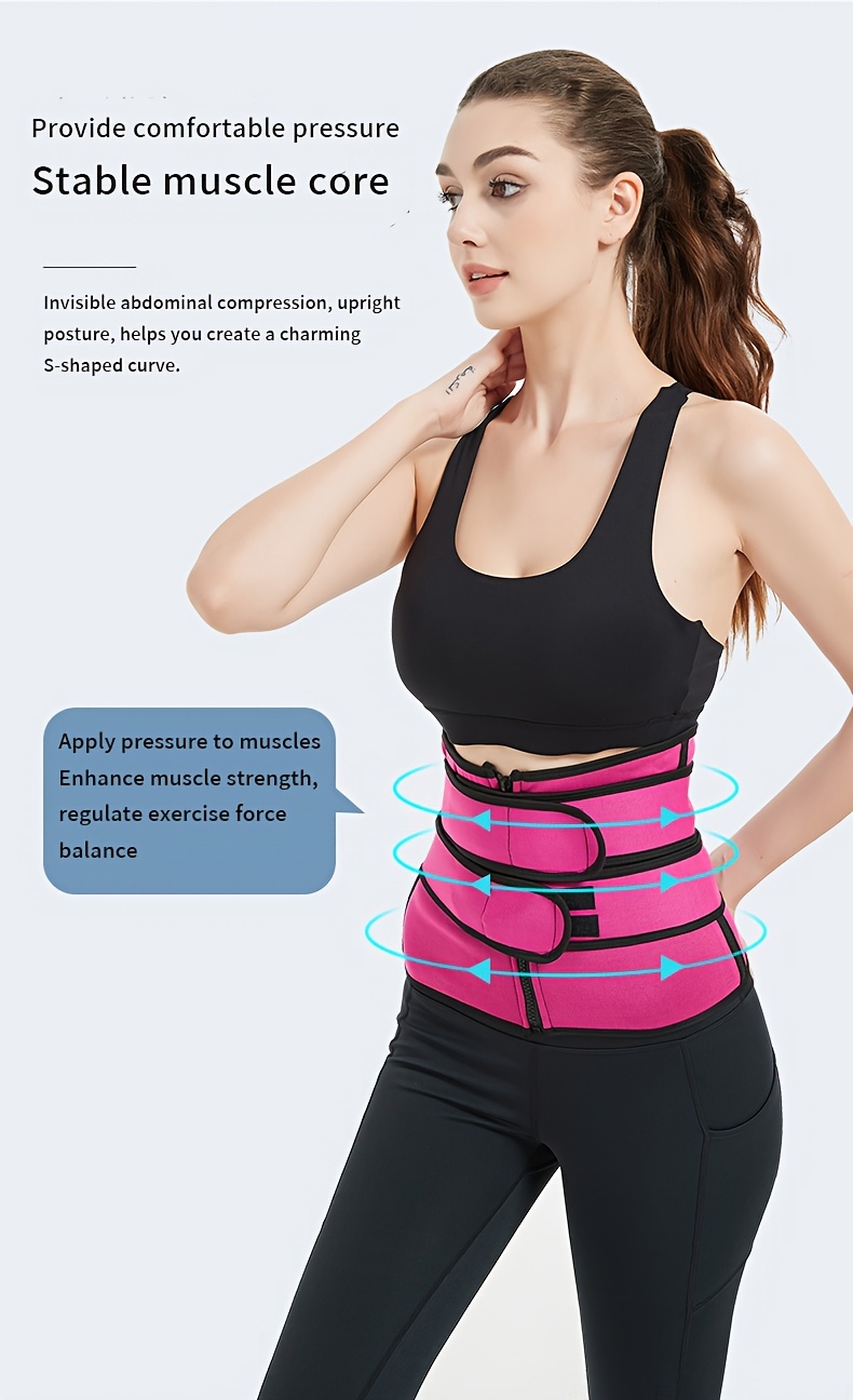 Women's Waist Trainer Tummy Control Slim BodyShaper - Double Layer Abdominal Belt with, Workout & Casual Attire, Sweat- & Slimming Design, Comfortable Tummy Wrap for Core Strength & Burning, Fitness & Casual Use, Easy to Wear Without, Hand Wash or
