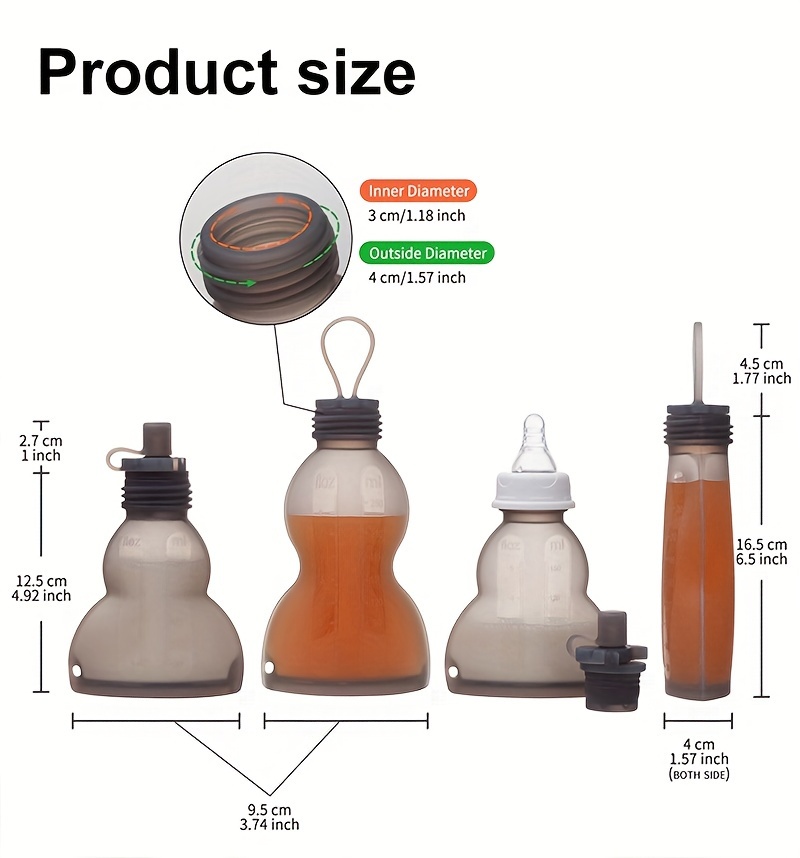 Sacchetto in silicone per la conservazione del latte materno (Set da 2x  260ml) – Io & Mamma