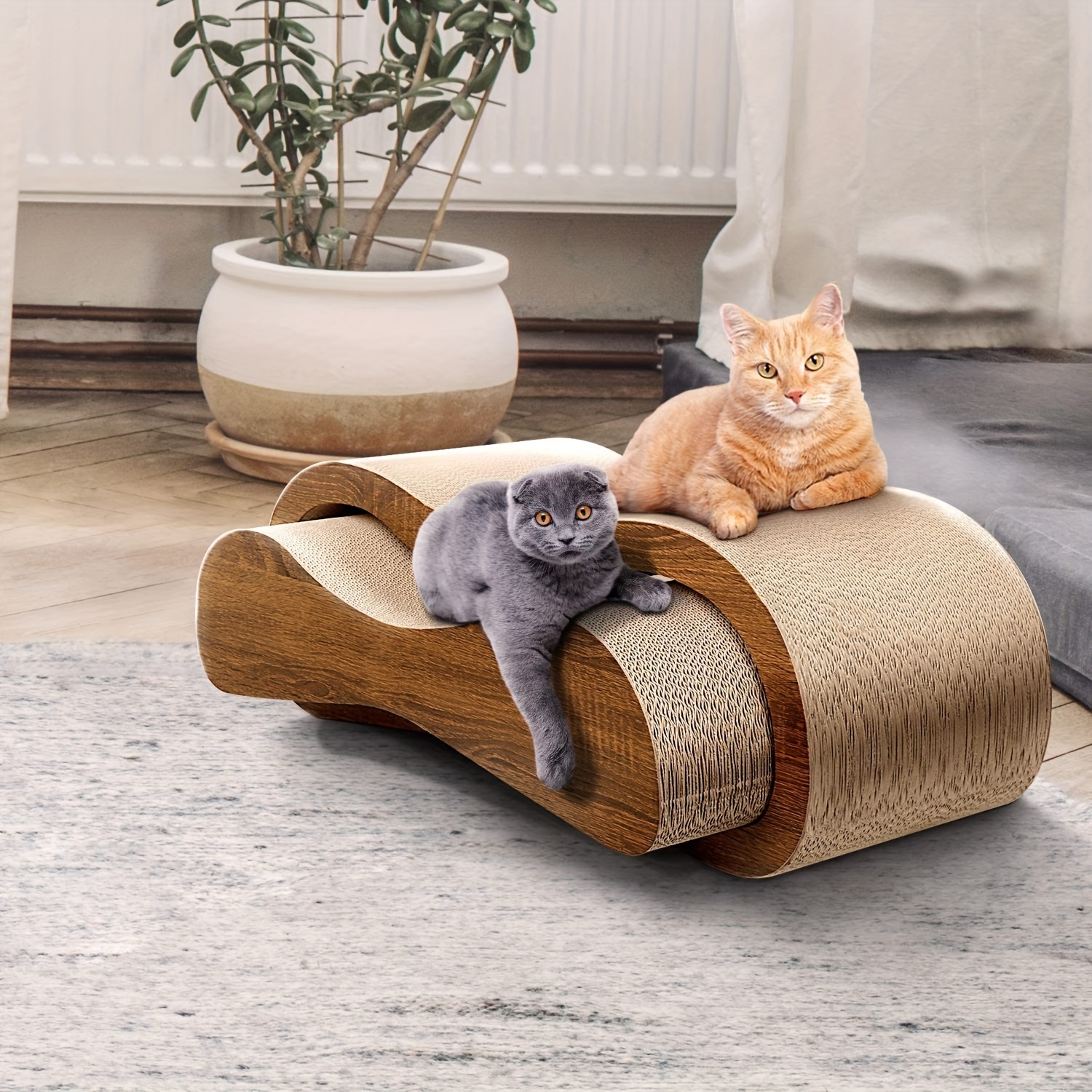 TEMU Fluffydream 2 In 1 Scratching Mat Cat Scratcher & Sofa Protector - Large Scratching Area For Cats, Large