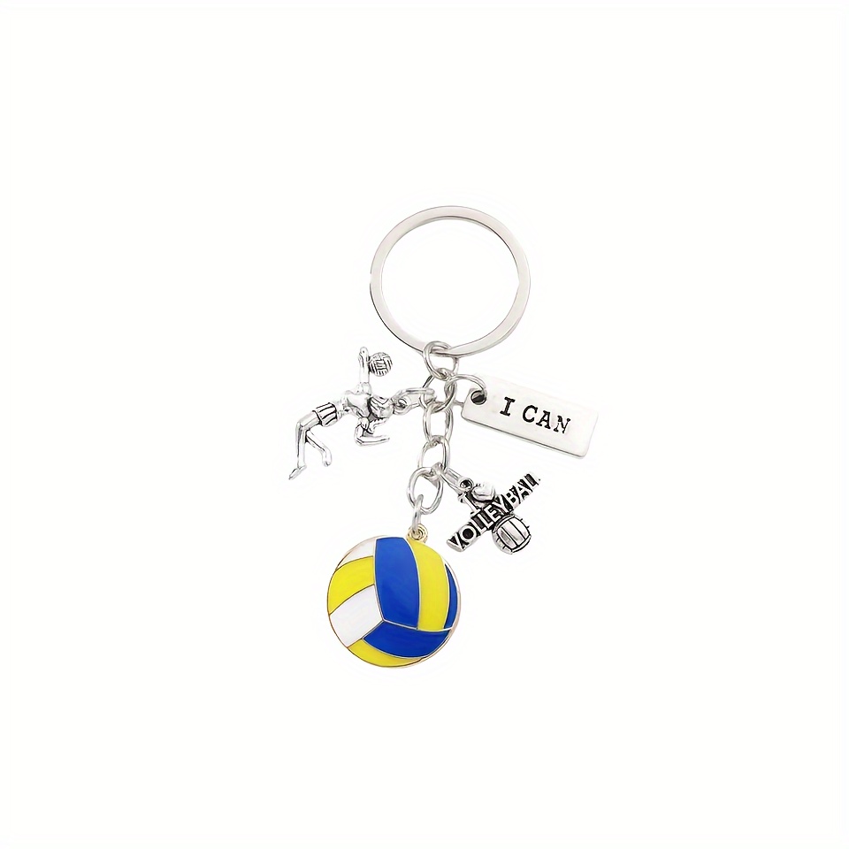 

Volleyball Fan Keychain - Zinc Alloy, Sporty Design For Car & Bag Accessory, Perfect Gift For Athletes, & Sports Enthusiasts