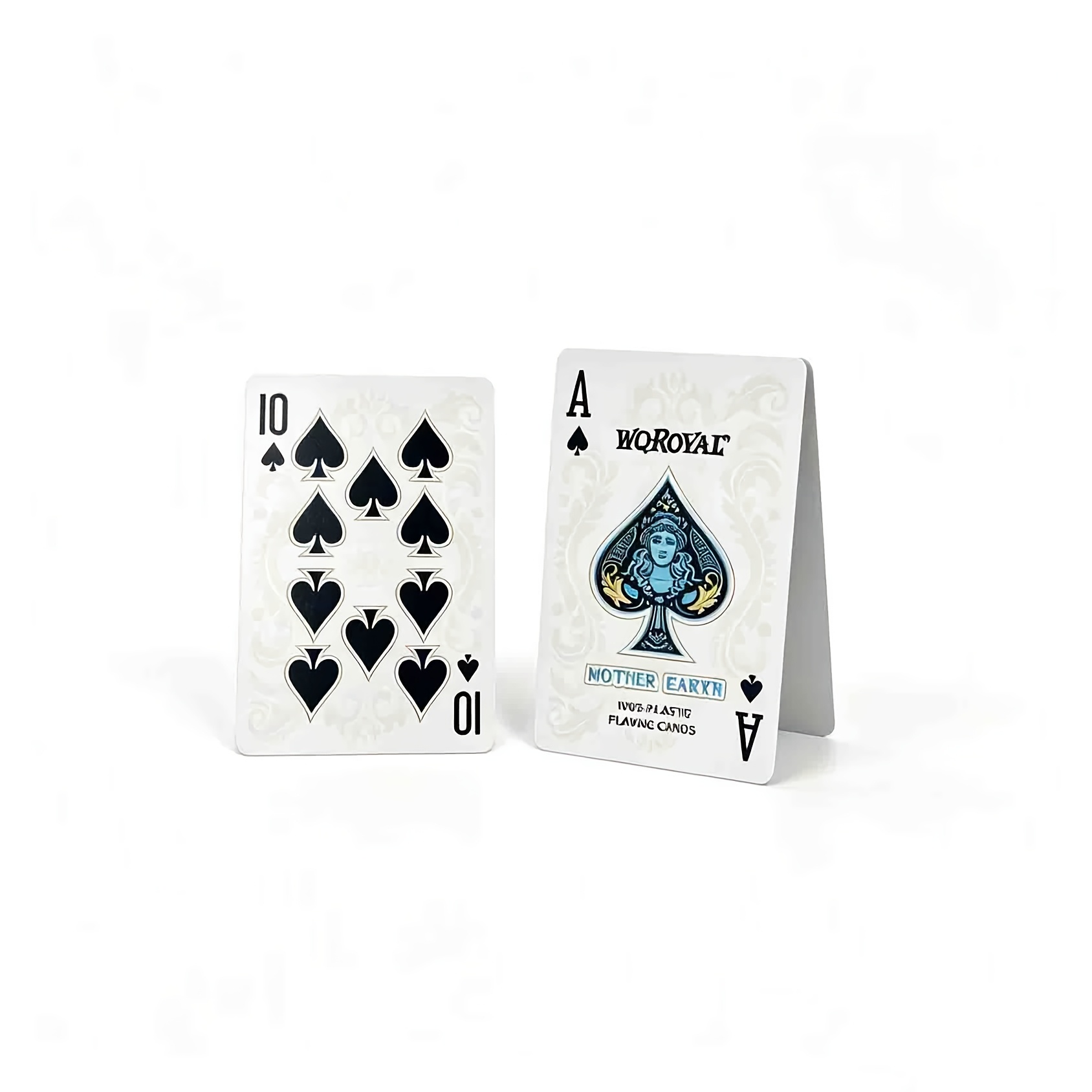 TEMU Cartes à étanches en PVC, motif bleu et doré, cartes de poker 100 % plastique pour soirée de jeux