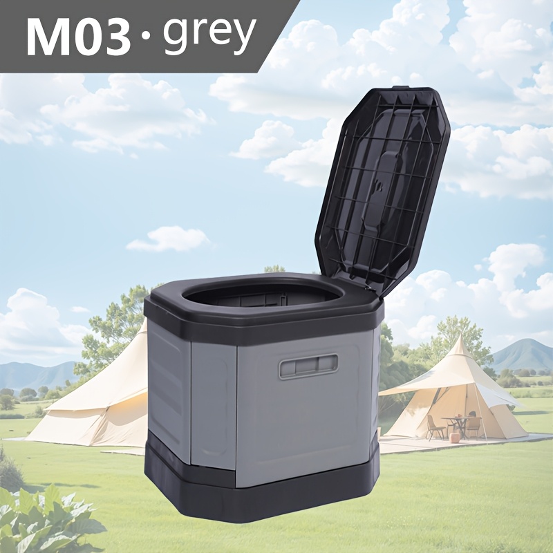Multi-Functional Portable RV Toilet & Folding Trash Can for Camping