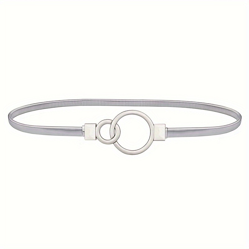 Elastic Waist Belt with Golden Chain - Versatile for Matching