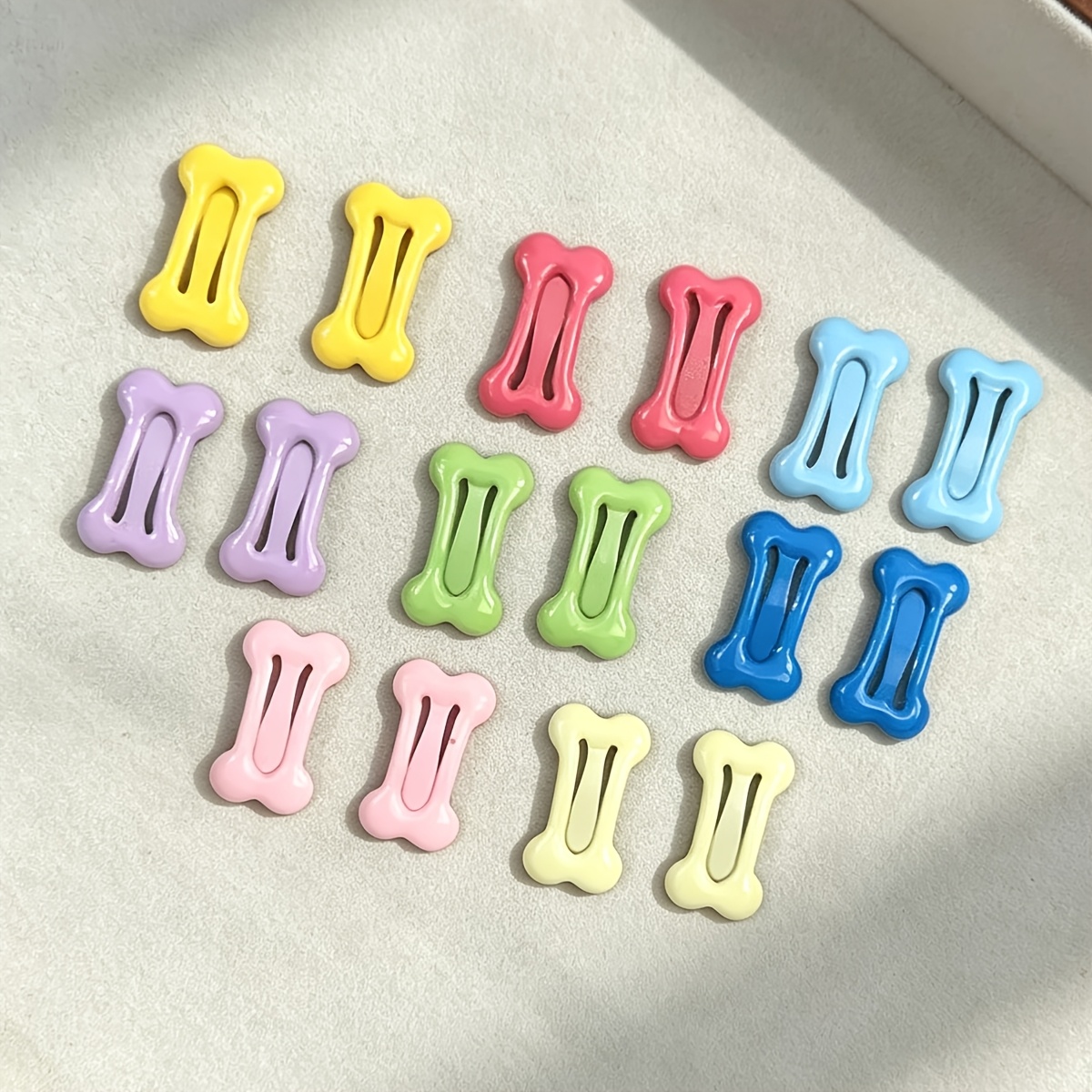 cute   hair clip colorful bone hair clip pet hair accessory pet puppy kitten hair clip puppy pet grooming jewelry fashion bone shaped small pet hair clip random color Product details 4