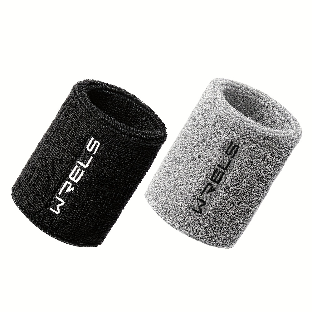 1pc-2pcs WRELS Men's & Women's Quick-Dry Sports Wristband with Hair Loop - Anti-Perspirant Lightweight Moisture-Wicking Wrist Suitable for Basketball, Tennis, Gym, - Grey/ (1 or 2pcs)