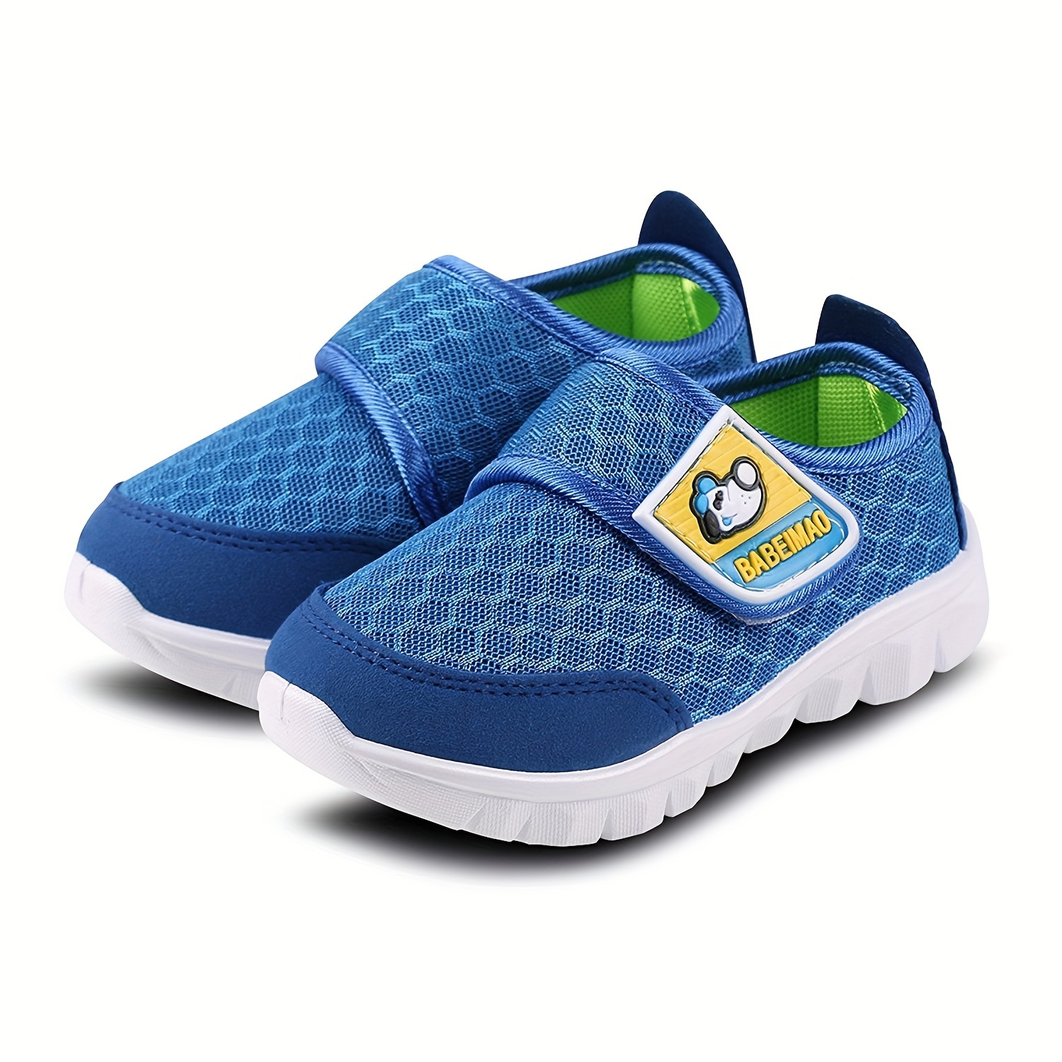unisex kids toddlers woven knit breathable running shoes with hook loop fastener comfy non slip durable sneakers for boys girls outdoor activities 5