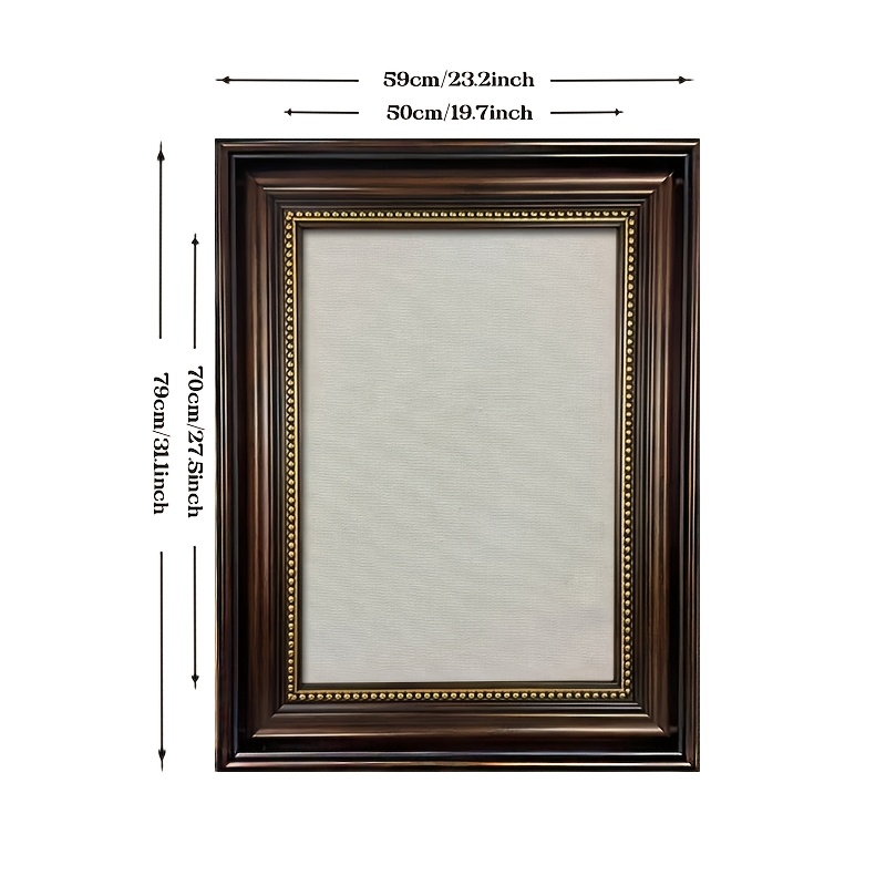TEMU Cadre Extérieur Marron avec Ensemble de Cadre Intérieur en Toile, Disponible en Tailles 20x30/30x40/30x45/40x60 cm, Couleur Marron Vintage