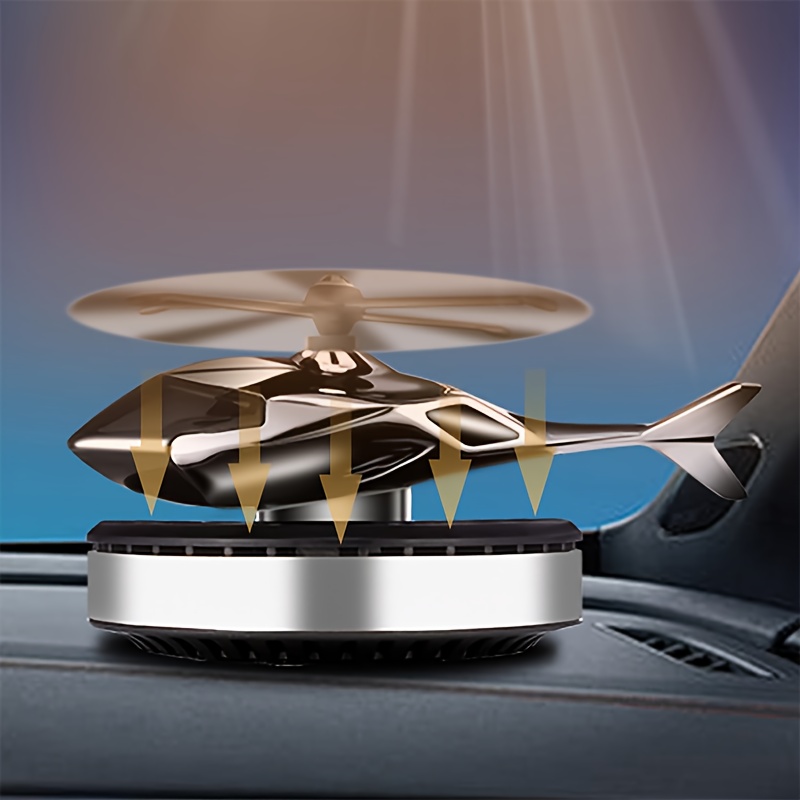 solar car air freshener creative airplane aromatherapy diffuser long lasting delicate fragrance car rotating design mens car fragrance ornament center console interior additions holiday gift with 2 scent pieces Product details 3