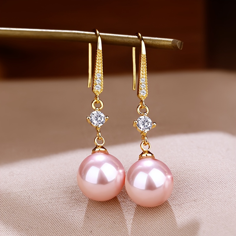 TEMU A Set Of Pearl Zirconia Earrings Is Stylish And . Can Enhance The Of Your Face, Making It Look More , And Serve As A Perfect Anniversary Present