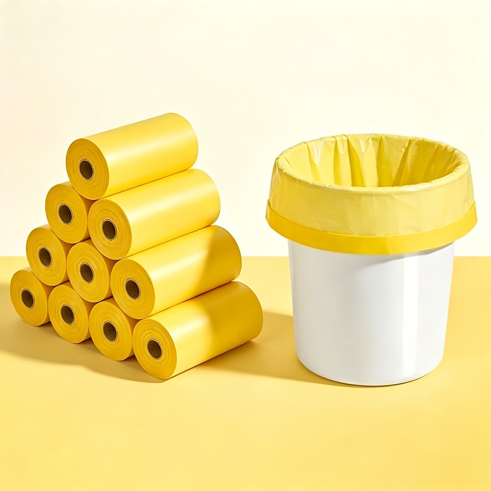 TEMU Yellow Leak-proof And Odor-proof Trash Bags - Extra Large Thick Plastic Bags, Leak-proof, Odor-proof, Tear-resistant, Suitable For Home, Office,