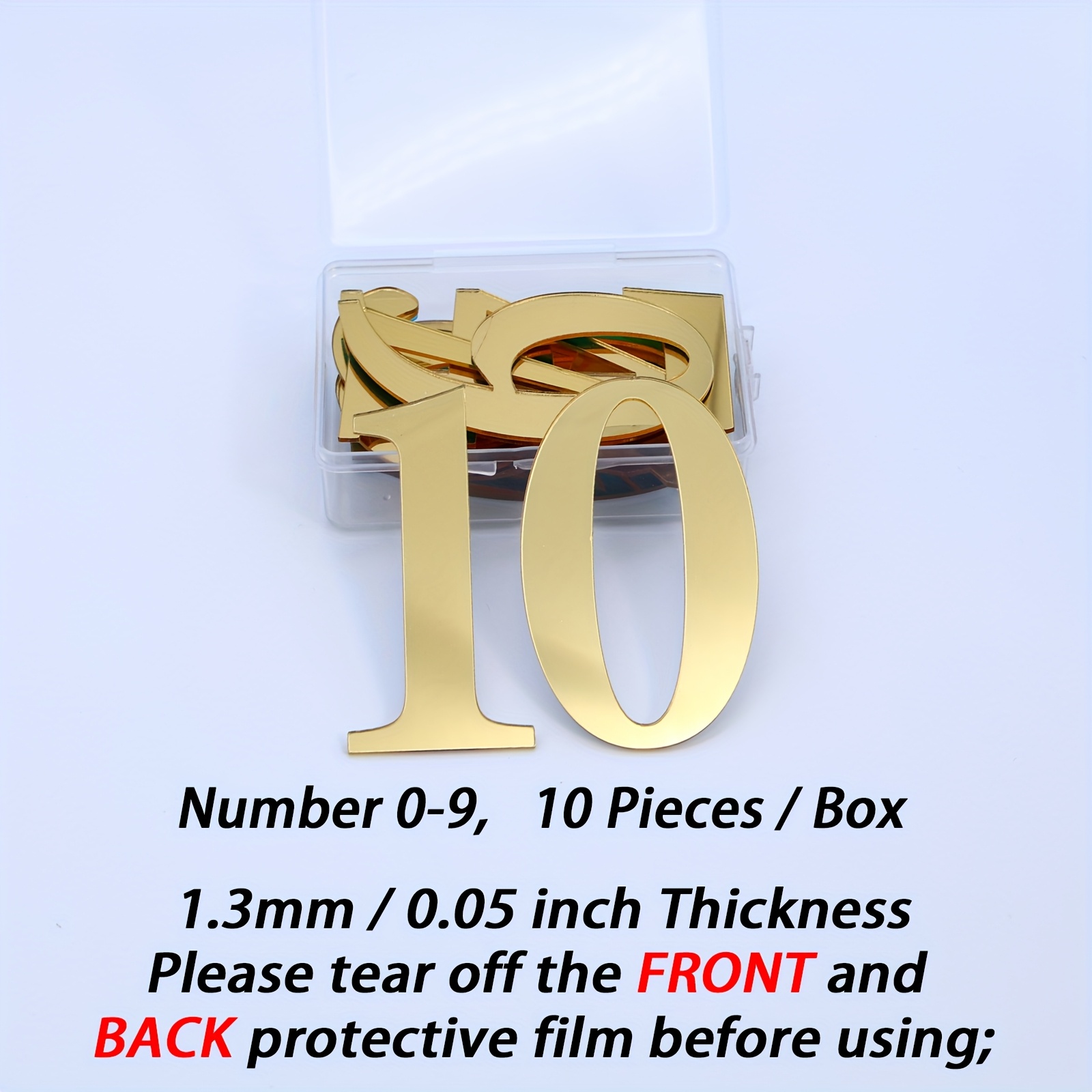 TEMU 10pcs Number 0-9 Acrylic Cake Topper For Birthday And Anniversary Cake Decoration,halloween,christmas Halloween&christmas