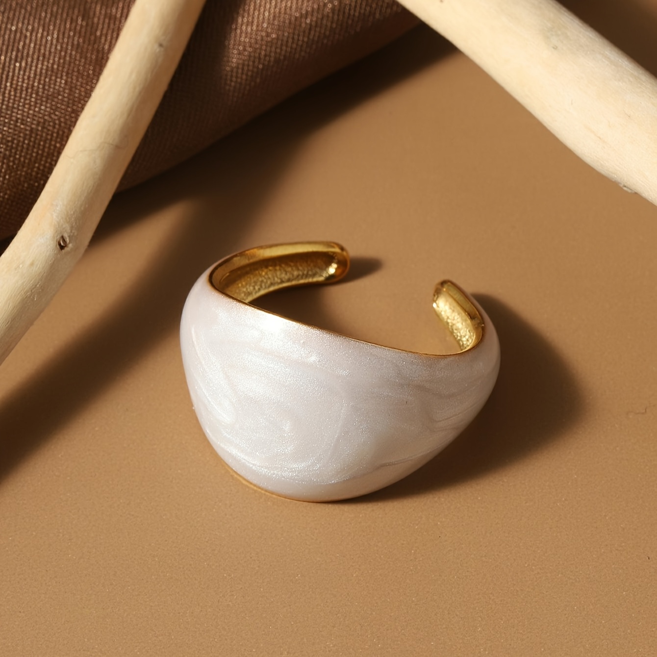 Enamel Drip Glaze Stainless Steel Open Ring