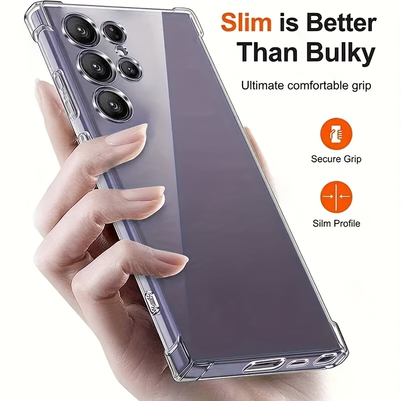 

Shockproof Clear Silicone Case S25, S25 Plus, S25 Ultra, S24, S23, S22, S21, S20, S10, S24 Fe, S23 Fe, S21 Fe Back Cover