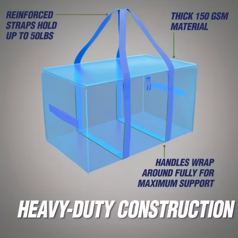 8-Pack Extra Large Heavy Duty Moving & Storage Bags with Lids
