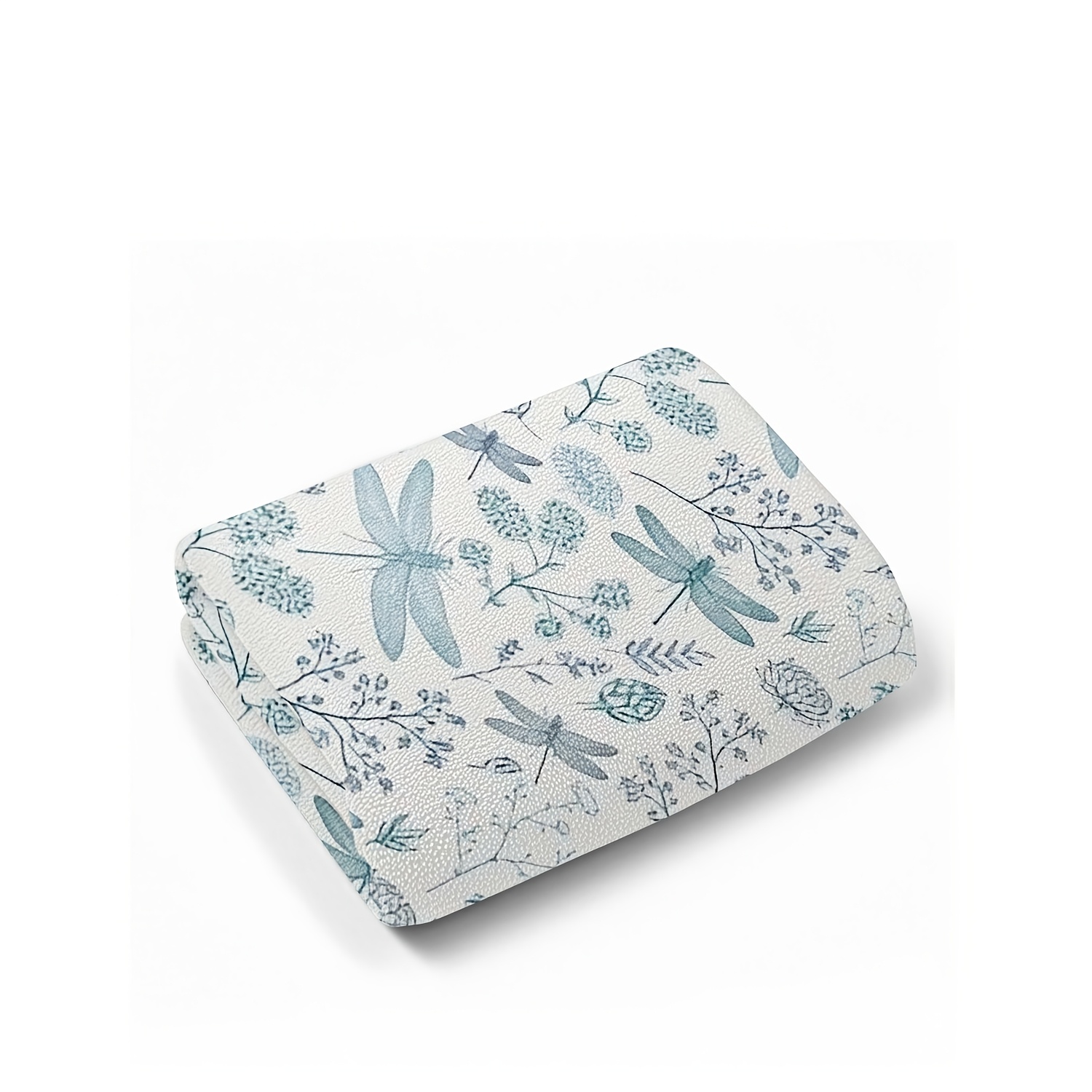TEMU 1pc Dragonfly Flower Shadow Patterned Towel, Easy To Wash And Dry, Home Decor, Showcasing Unique, Suitable For Bathroom, Cleaning, Dishwashing
