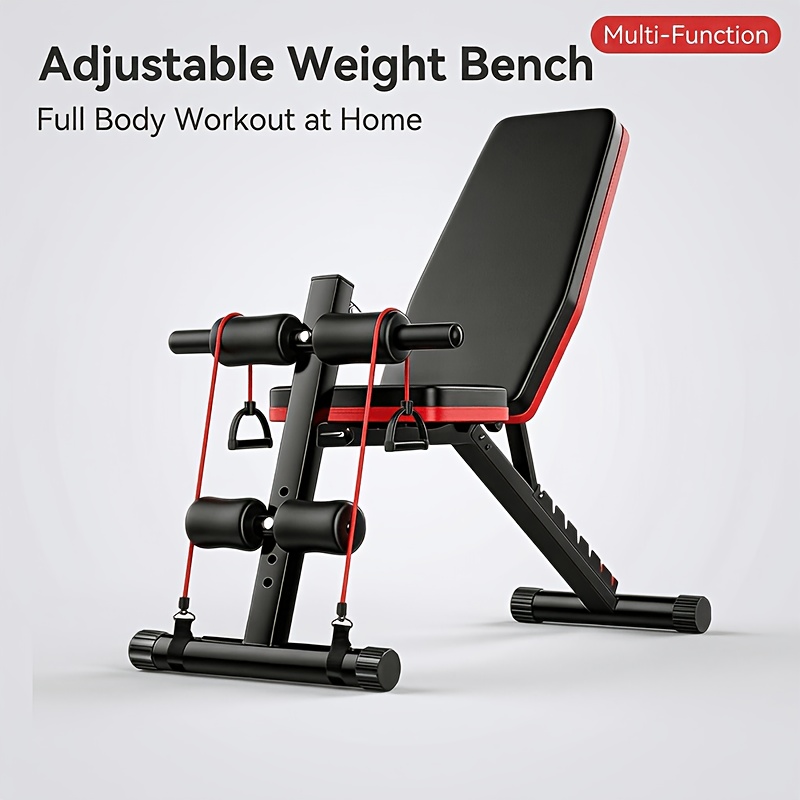Image of Foldable Adjustable Dumbbell Bench - 7-position Incline Training Bench For Weight Lifting, & Muscle Building, Space- Portable Fitness Stool With , Ideal For Home Gym & Commercial Use