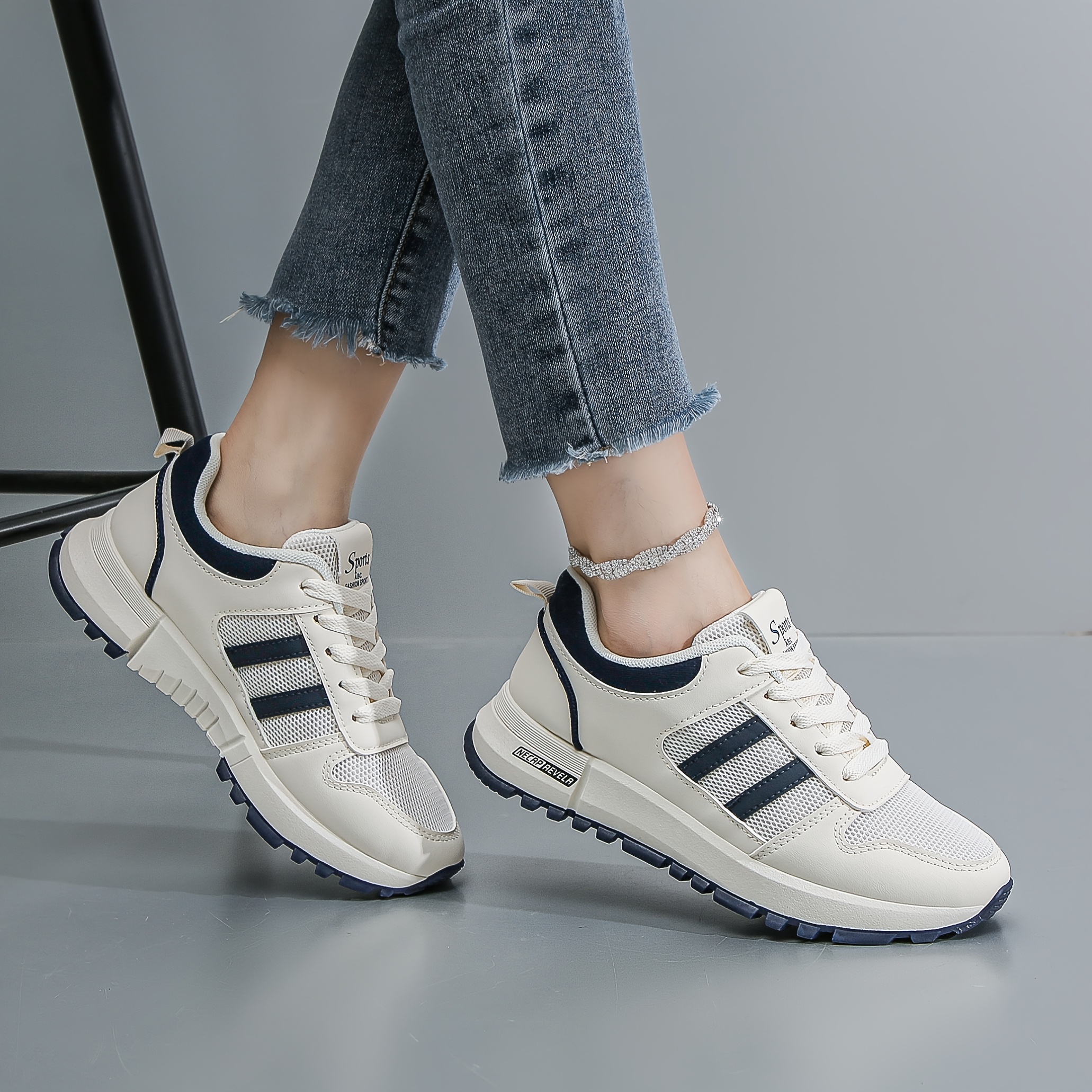 adidas gazelle silver green womens Bring The Good Vibes White Faux Leather Lace-Up Sneakers