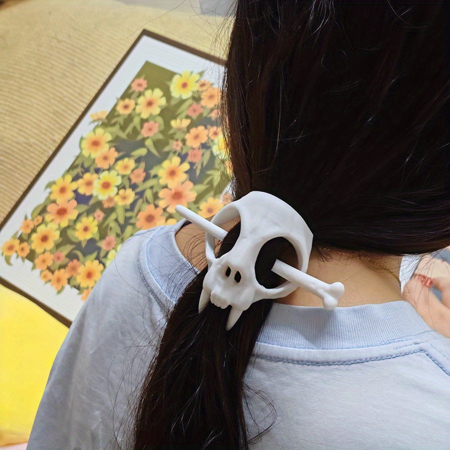 Cat Skull Hair Stick Cat Skull Hair Pin – The Mystic Workshoppe main image 4