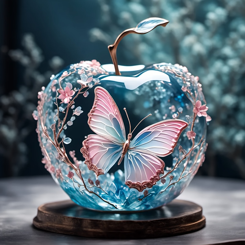 

Kit De Peinture Diamant Papillon En Cristal 3D - Gemmes Rondes En Acrylique, Décoration Murale Diy Pour Salon Et Chambre