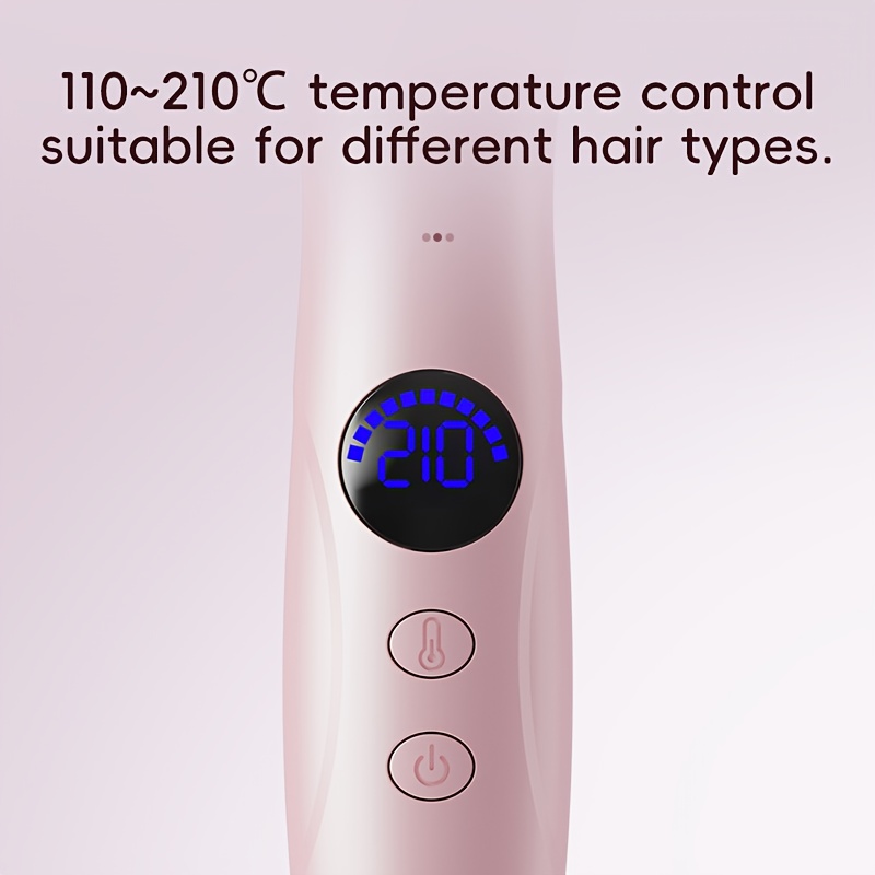 1 in 1 brush styler dual voltage 110 210 c fast for volume non tangling compact lightweight design with ergonomic handle interchangeable comb attachment works as hair straightener curling wand comb voltage 110 240v ideal for wet dry hair women men travel friendly hair styling device Product details 6