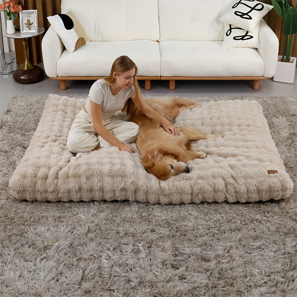   large dog bed thick foam base removable cover multiple sizes m xxxxl plush sponge pet bed for medium small large dogs cats cozy sleeping area with removable cover dog bed   furniture plush pet bed durable pet furniture Product details 3