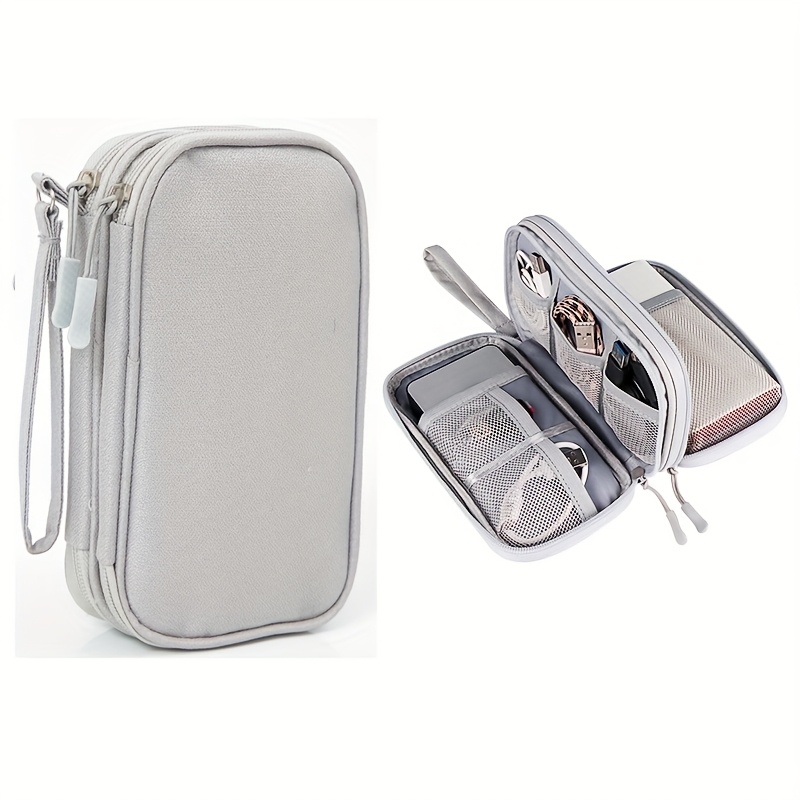 Cable Organizer Bag For Travel Tech - Large Electronics Additions Case, Cord Holder Pouch For , Phones, Hard Drives & Usb Sticks