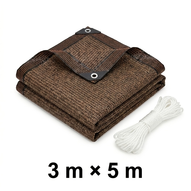 1pc Multipurpose Sun Shade Net, Garden Plant Sunscreen, Dog Kennel Summer Cooling, Pool Top Shade, Multiple Sizes , And Free Hanging Ropes Included