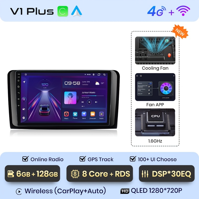 2025 new upgrade   for   auto   stereo 2din 4g gps navigation 6 128gb multimedia player for   for   w164       local car accessories   4g 6gb 128gb 9