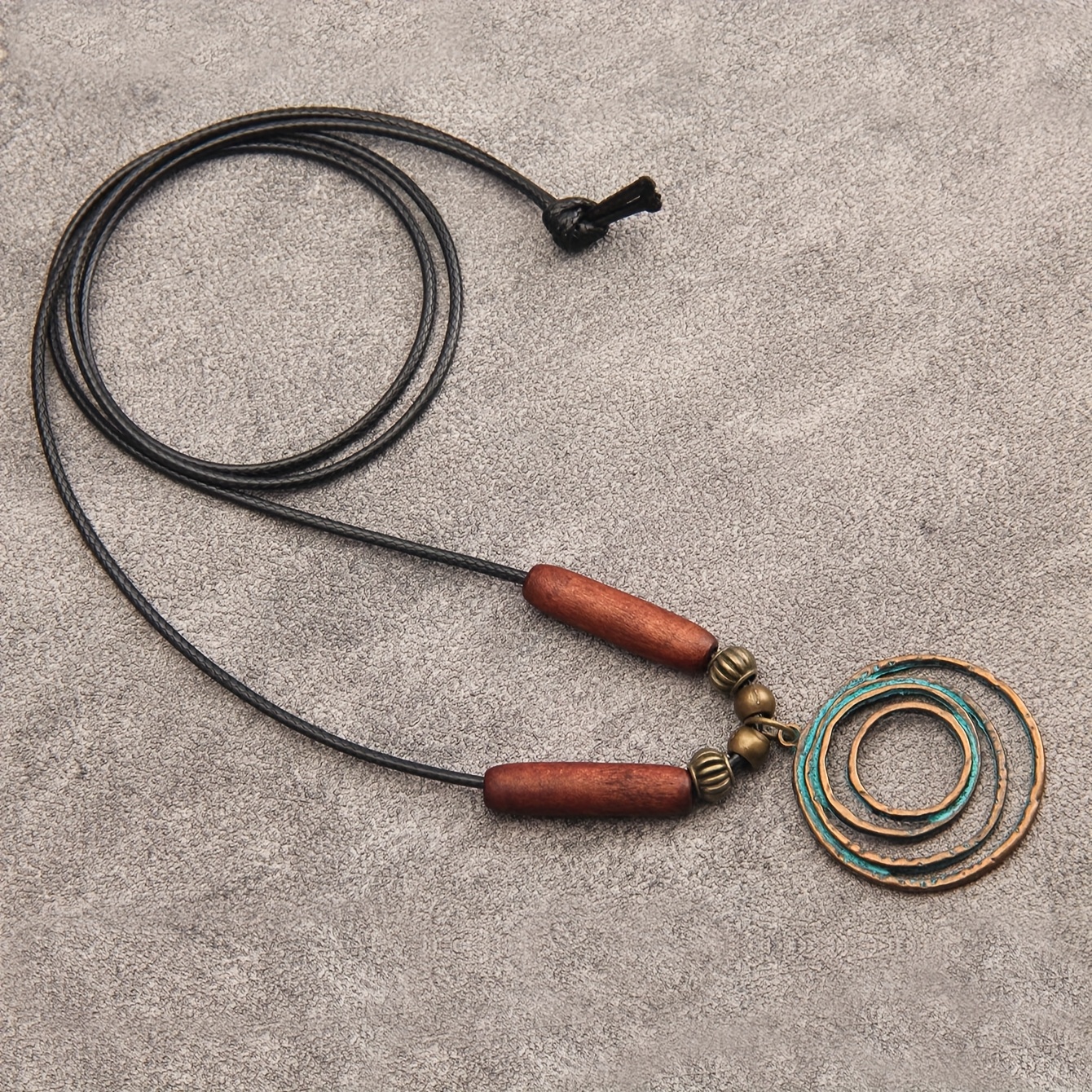 TEMU 1 Collar Largo con Colgante de Estilo Bohemio Étnico, Collar Unisex de Estilo Vintage Étnico, Regalo para y , Regalo de , Día de la , Regalo del