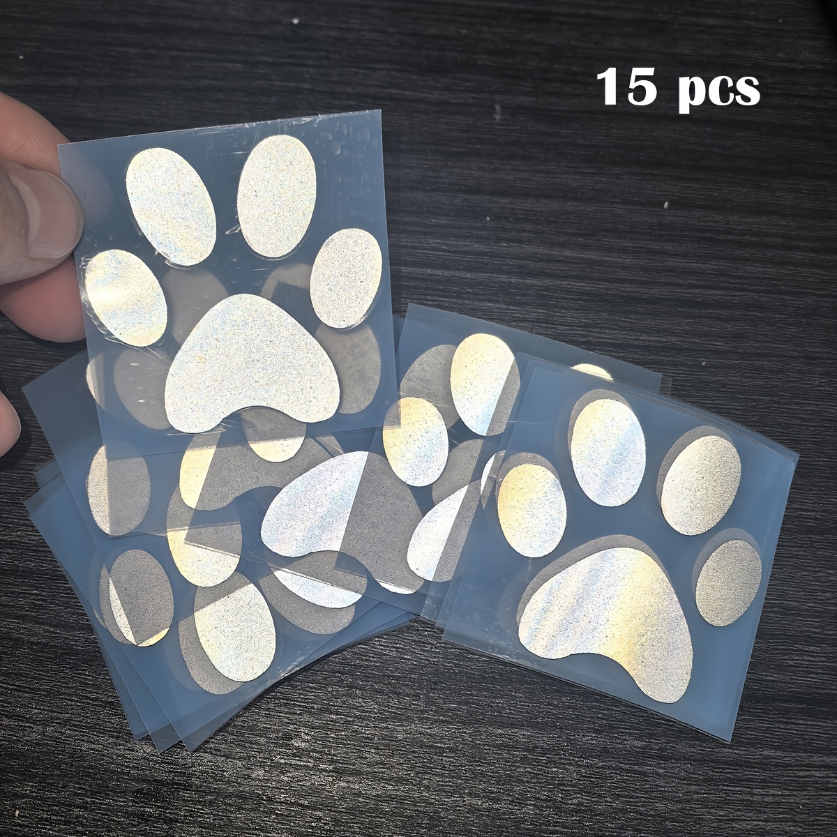 E-shop helles Silber Elastisches Wärmeübertragungsvinyl, Hochtemperatur-Bügeln Reflektierender Wärmeübertragungsaufkleber 15 Stück
