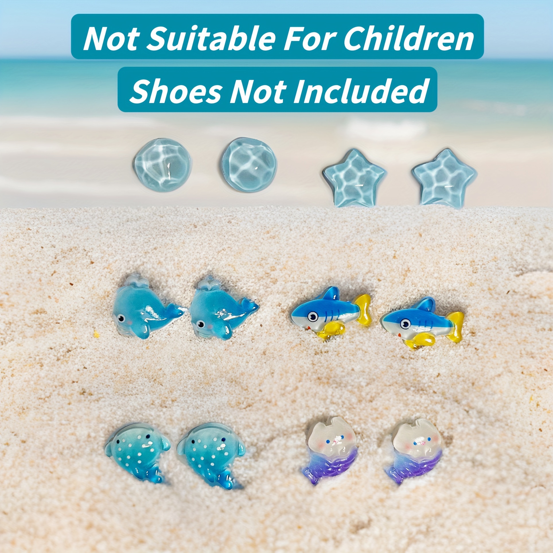 Image of 12pcs Life Diy Decoration Set For Shoes Charms- Removable Shoe Accessories, Perfect For Garden Clogs, Clogs, Beach Sandals- Festive Gift Idea