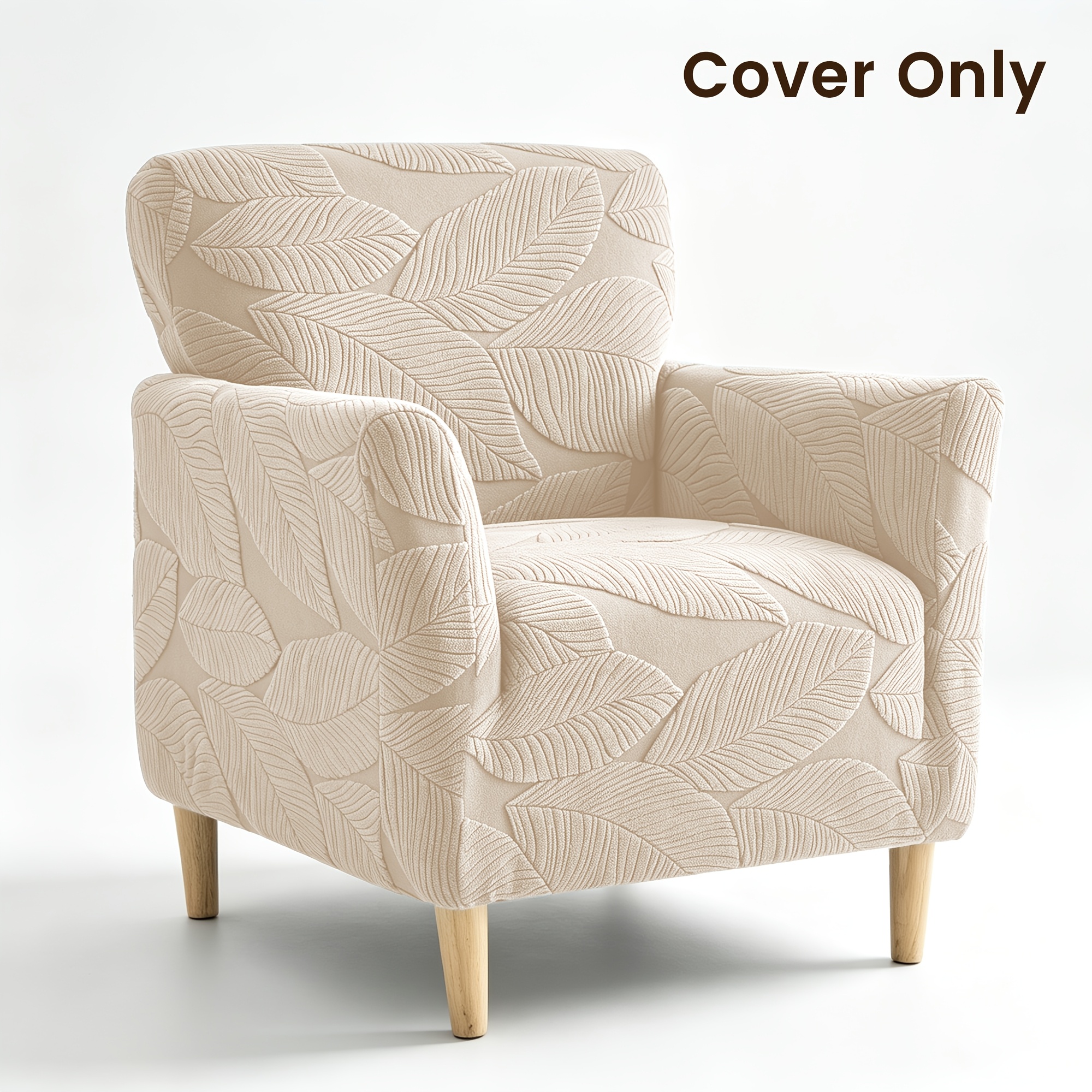 TEMU 1pc Stretch Full-cover Single Sofa Chair Slipcover, Armchair Protector With Armrests, And Remove For Washing