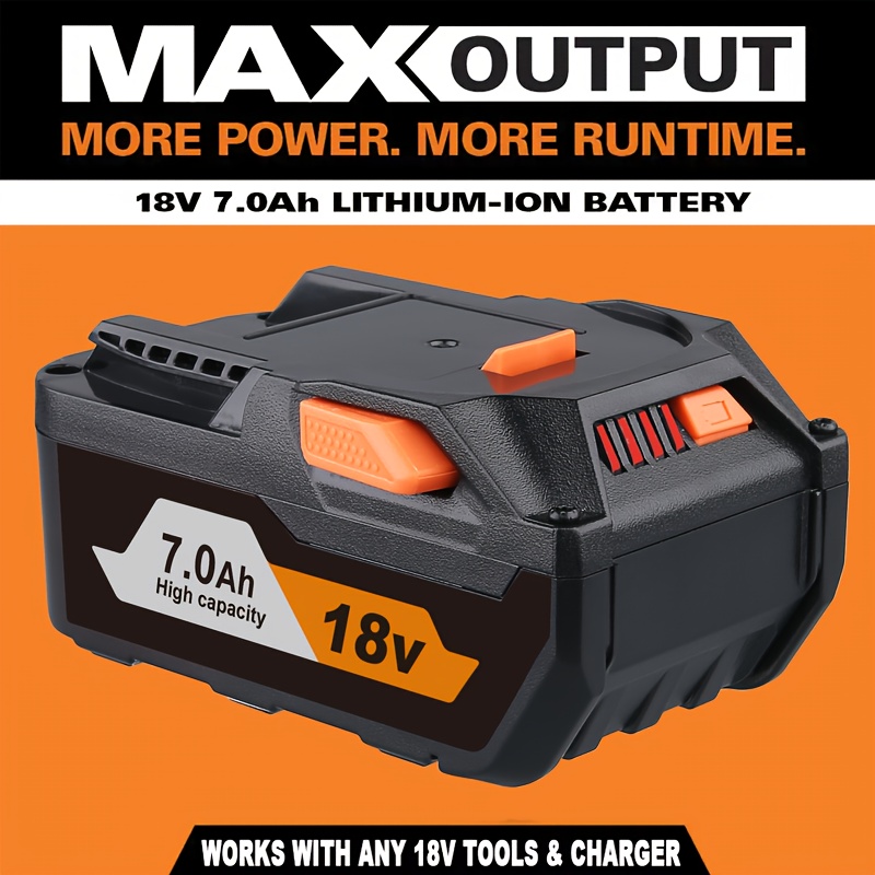 TEMU Replacement Lithium-ion Battery R840087 18v 7.0ah For Models R840083, R840085, R840086, R840089, And Ac840085 Series Cordless Power Tools -