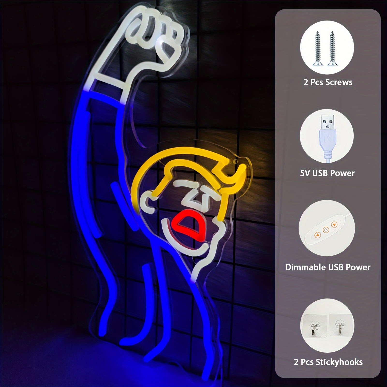   2024 neon sign     decoration dimmable led neon sign     to united states usb powered   wall art best   supporters for bedroom commercial sign ambient light 3