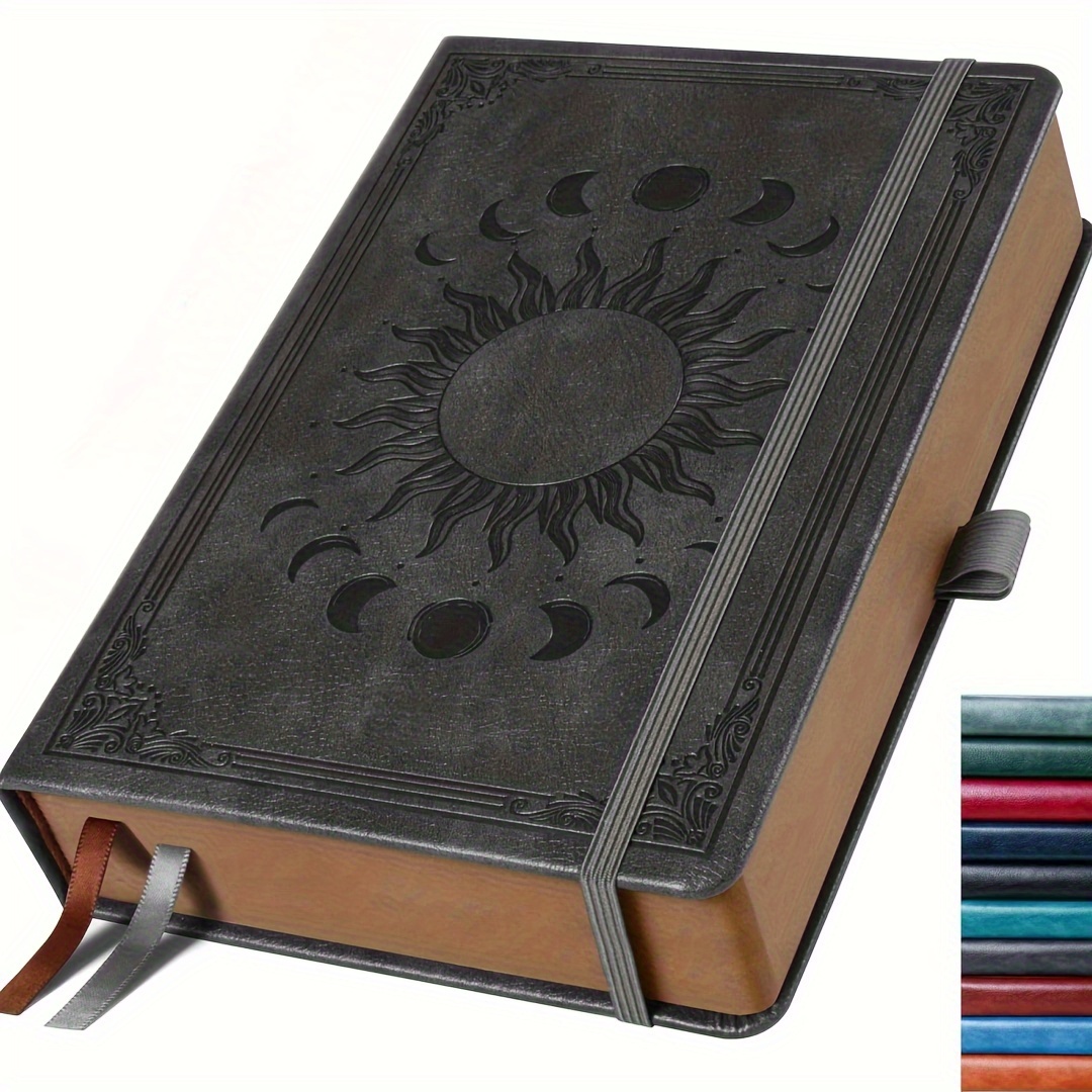 

Hardcover Notebook Sun And Embossed , A5 360 Lined , Features Pen , , Bookmarks, , Double- , 180° Lay