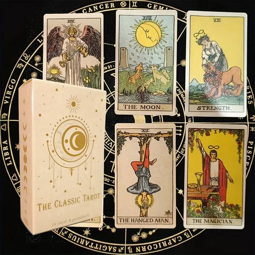 78 card classic tarot card beginners guide portable game halloween thanksgiving gift game gift