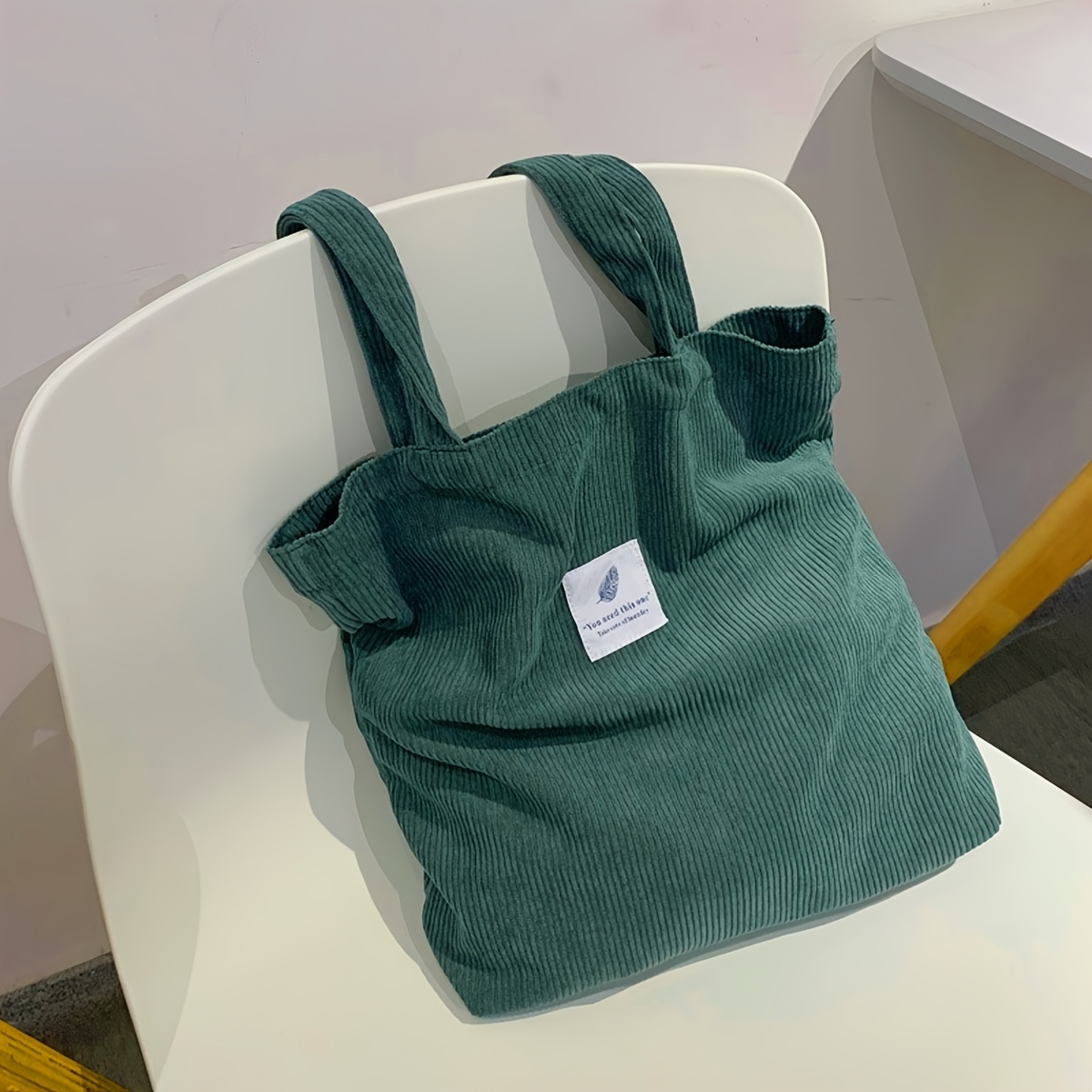 E-shop JIOMAY 2025 Unisex Cordblumen Schultertasche - Kompakte, quadratische Tragetasche, leichte und geräumige Achseltasche für Schule/Einkauf
