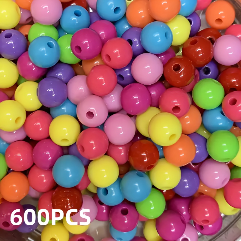 TEMU 600/300 piezas de cuentas separadoras redondas de acrílico de 6 mm de profundidad y para suministros y accesorios de fabricación de joyería DIY