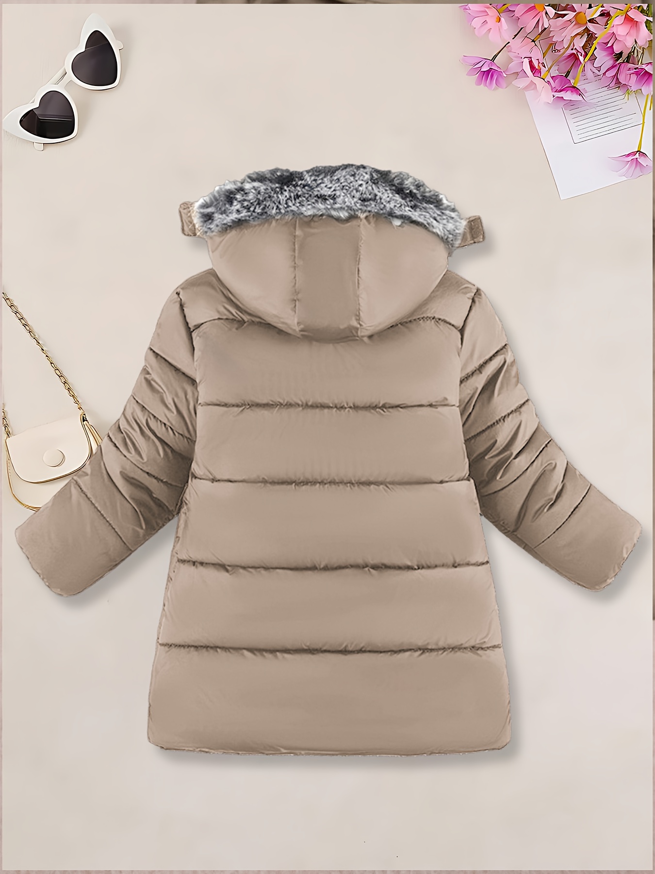 Boys' Heavy-Duty Winter Jacket - Navy Blue Hooded Coat with, Machine Washable Cold Weather Outerwear for & Kids - Warm Outer Jacket for Skiing, School, Playdates