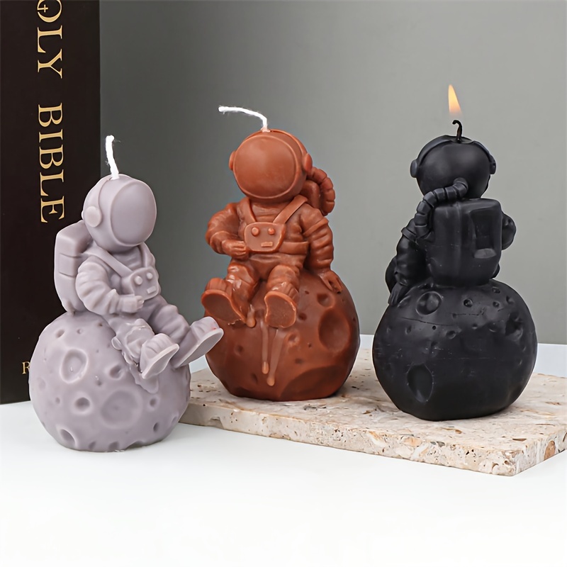 

Diy 3d Astronaut Candle Sitting Silicone Mold Lunar Astronaut Scented Soap Gypsum Mold Epoxy Resin Drip Mold Home Decoration Ornaments Crafts Mold