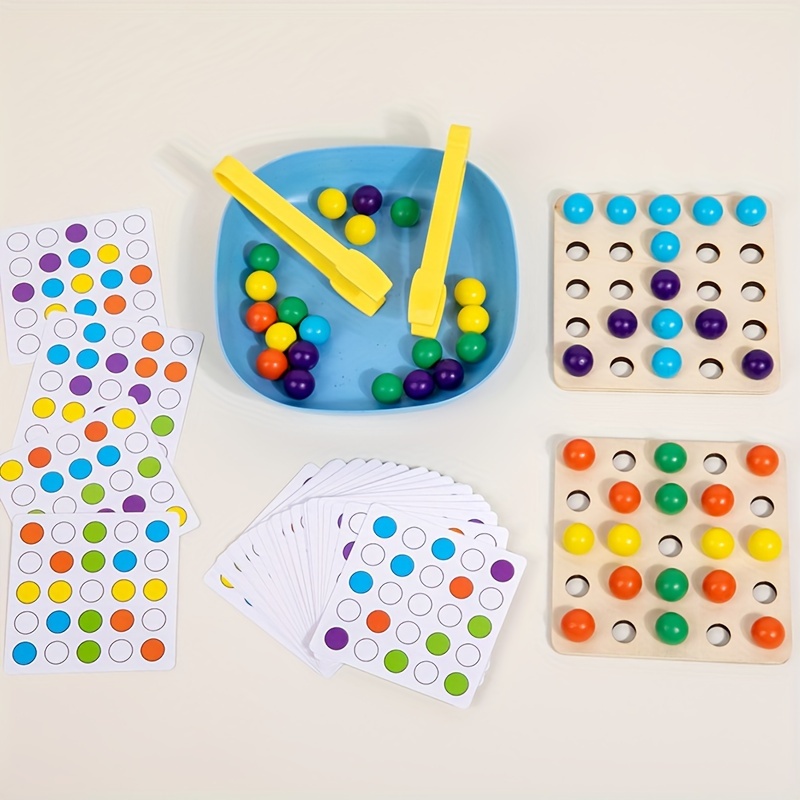 Dual Player Bead Game, Wooden Educational Interactive Toy