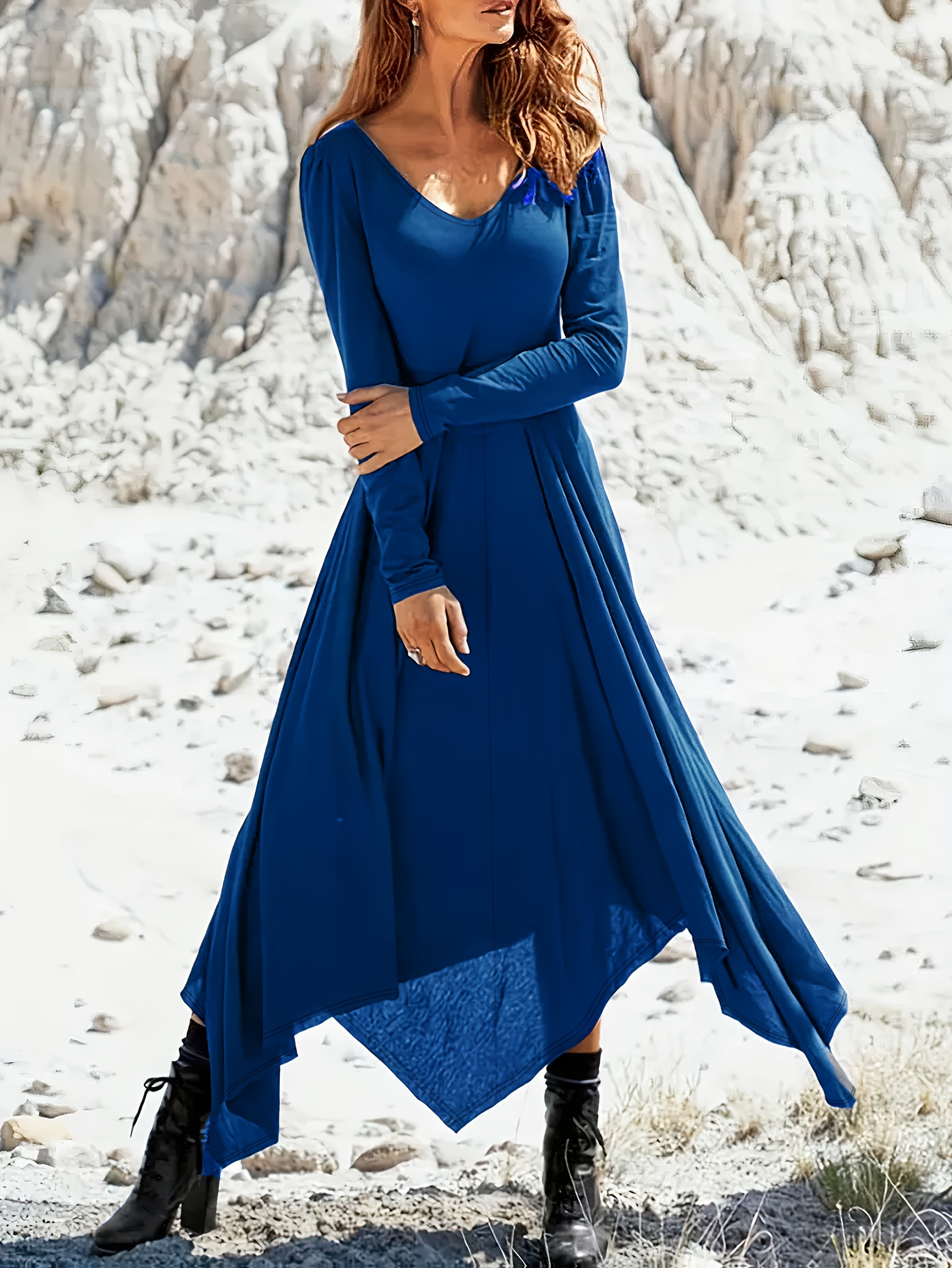 polyester long sleeve maxi dress Amazon.com: Women's Casual Pleated Long Dress Plus Size Lantern Long Sleeve  Maxi Dress Waist Smocked Ruffles Pleated Dress Black : Clothing, Shoes &  Jewelry